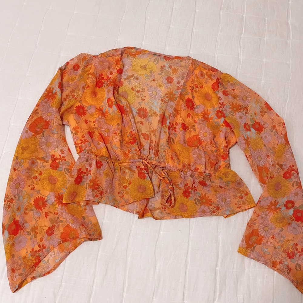 Wild Fable floral sheer top